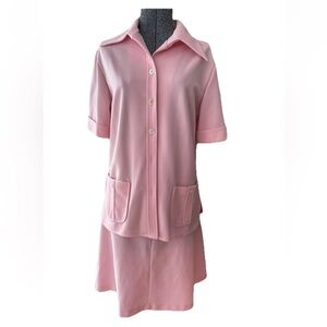 Alfred Dunner 3 piece size 16 cotton candy pink-polyester skirt pants set EUC